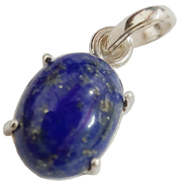 Natural Lapis Stone Silver Pendant; Original & Certified