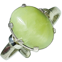 Natural Lehsunia (Cats Eye) Silver Ring; Original & Certified