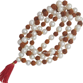 Natural Moti & Rudraksha Mala; Original & Certified